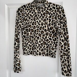Leopard Print Long Sleeve Top